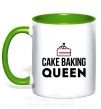Чашка с цветной ручкой Cake baking queen Зеленый фото