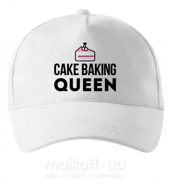 Кепка Cake baking queen Білий фото