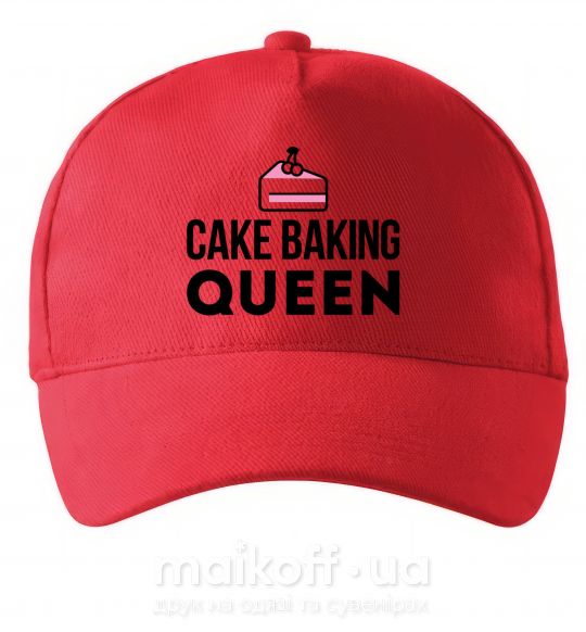 Кепка Cake baking queen Красный фото