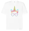 Футболка Оверсайз Unicorn in glasses Білий фото