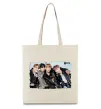 Эко-сумка BTS photo Бежевый фото