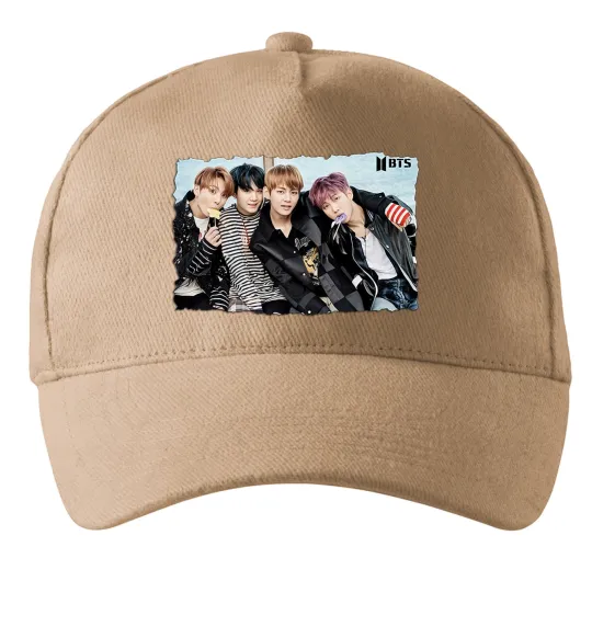 Кепка BTS photo Песочный фото