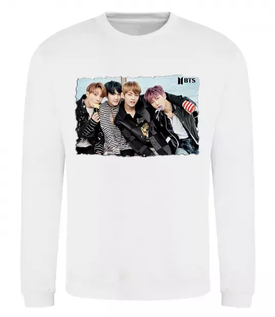 Свитшот BTS photo Белый фото