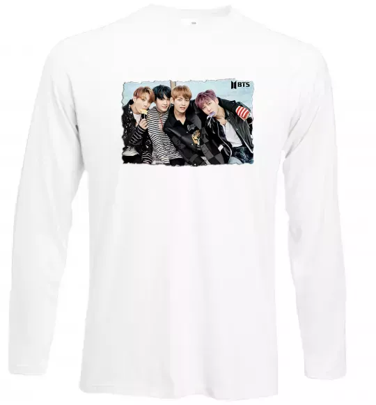 Лонгслив BTS photo Белый фото