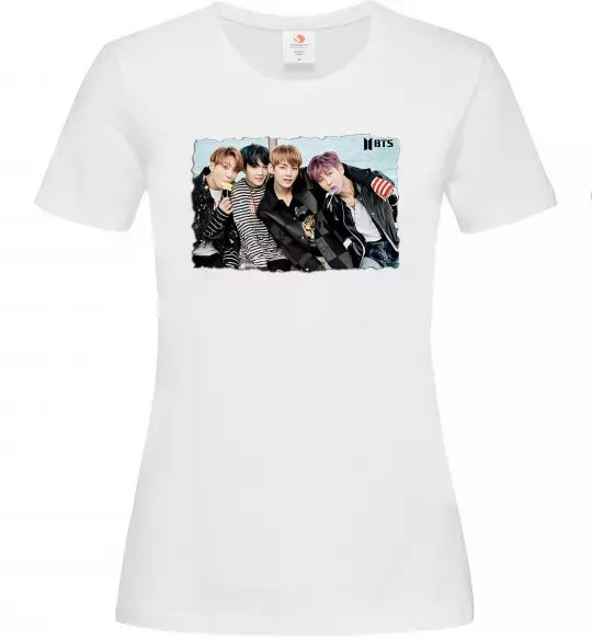 Женская футболка BTS photo Белый фото