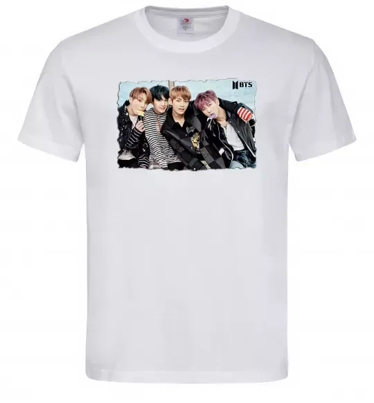 Мужская футболка BTS photo Белый фото