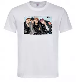 Мужская футболка BTS photo Белый фото