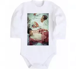 Дитячий бодік BTS for FILA Білий фото