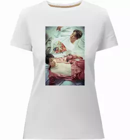 Жіноча преміум футболка Чонгук БТС Білий фото