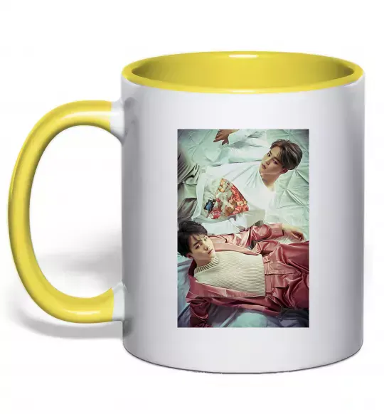 Чашка з кольоровою ручкою Мин Юнги Чи Мин Сонячно жовтий фото