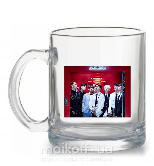 Чашка скляна BTS DOPE Прозорий фото