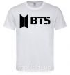 Мужская футболка BTS black logo Белый фото