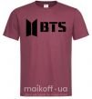 Мужская футболка BTS black logo Бордовый фото