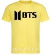 Мужская футболка BTS black logo Лимонный фото