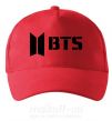 Кепка BTS black logo Червоний фото