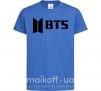 Детская футболка BTS black logo Ярко-синий фото