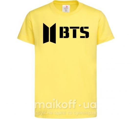 Дитяча футболка BTS black logo Лимонний фото
