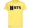 Детская футболка BTS black logo Лимонный фото