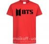 Дитяча футболка BTS black logo Червоний фото