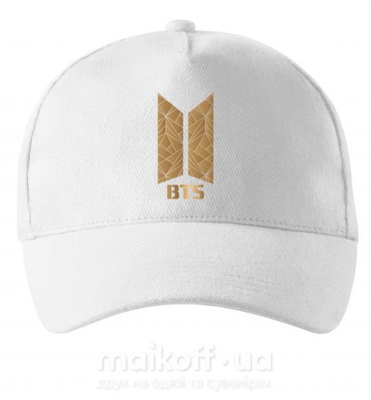 Кепка BTS gold logo Белый фото