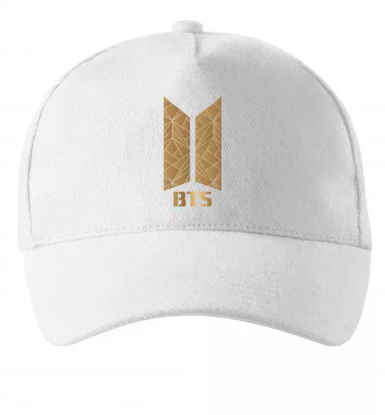 Кепка BTS gold logo Білий фото