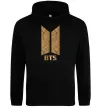 Чоловіча толстовка (худі) BTS gold logo Чорний фото