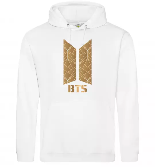 Чоловіча толстовка (худі) BTS gold logo Білий фото