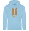 Чоловіча толстовка (худі) BTS gold logo Блакитний фото