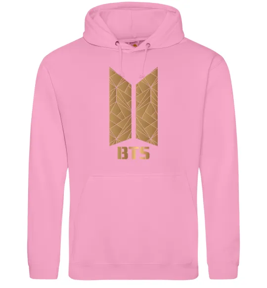 Женская толстовка (худи) BTS gold logo Розовый фото