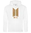 Жіноча толстовка (худі) BTS gold logo Білий фото