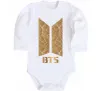 Детский боди BTS gold logo Белый фото