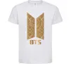 Дитяча футболка BTS gold logo Білий Дитяча футболка BTS gold logo Білий фото