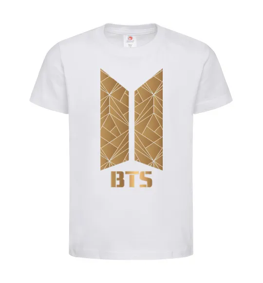 Дитяча футболка BTS gold logo Білий фото