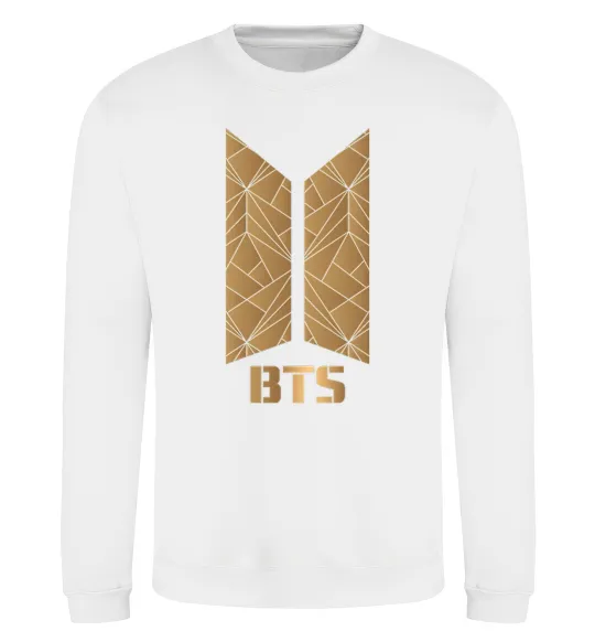 Світшот BTS gold logo Білий фото