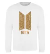Світшот BTS gold logo Білий фото