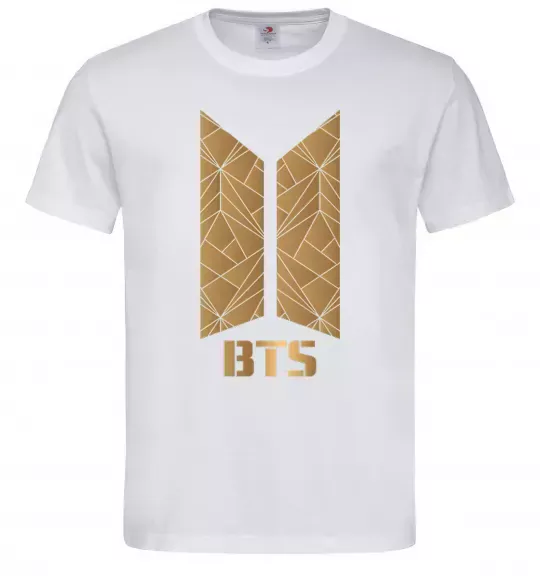Чоловіча футболка BTS gold logo Білий фото