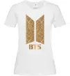 Жіноча футболка BTS gold logo Білий Жіноча футболка BTS gold logo Білий фото
