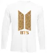 Лонгслив BTS gold logo Белый фото
