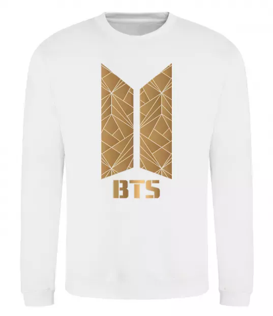 Світшот BTS gold logo Білий фото