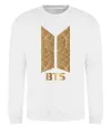 Світшот BTS gold logo Білий фото