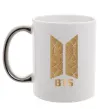 Чашка с цветной ручкой BTS gold logo Серебро Чашка с цветной ручкой BTS gold logo Серебро фото