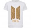Детская футболка BTS gold logo Белый фото