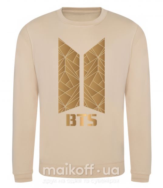 Свитшот BTS gold logo Песочный фото