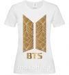 Жіноча футболка BTS gold logo Білий фото