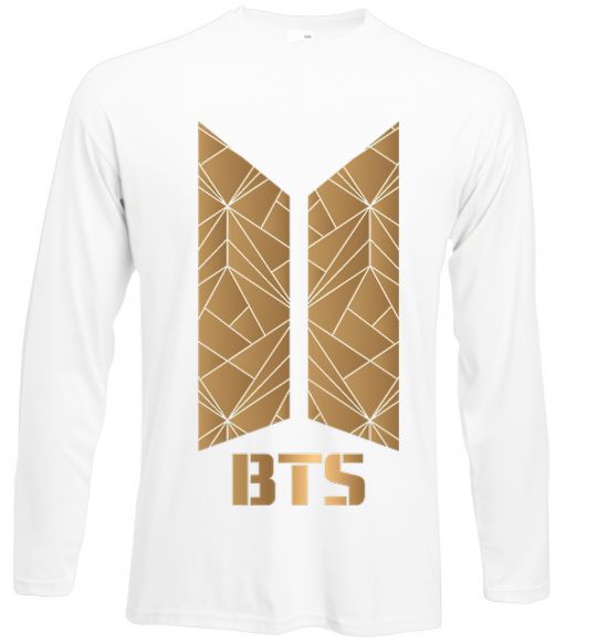 Лонгслів BTS gold logo Білий фото