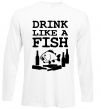 Реглан Drink like a fish black Белый фото