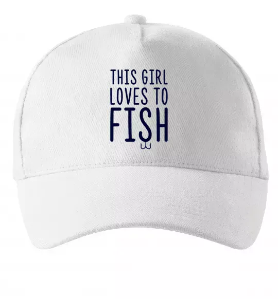 Кепка This girl loves to fish Білий фото