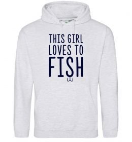 Жіноча толстовка (худі) This girl loves to fish