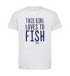 Детская футболка This girl loves to fish Белый фото