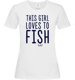 Женская футболка This girl loves to fish Женская футболка This girl loves to fish